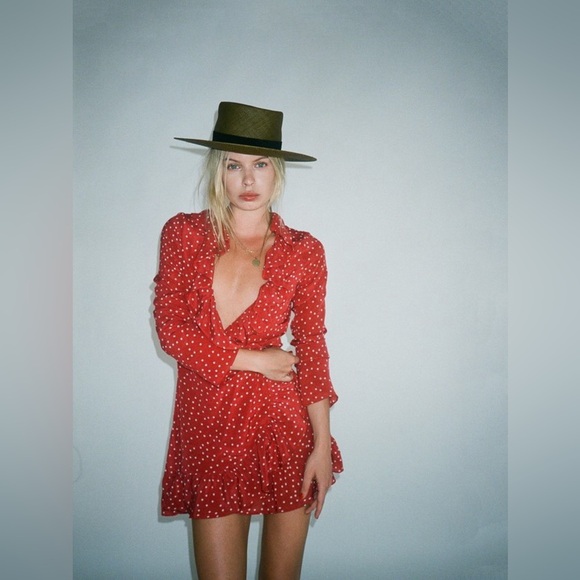 Realisation Par Dresses & Skirts - Realisation red star Alexandria mini wrap dress